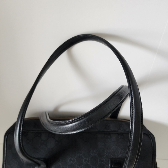 Rare Authentic Vintage Gucci Black Top Handle Tote/Satchel/Doctor Bag - Picture 12 of 15